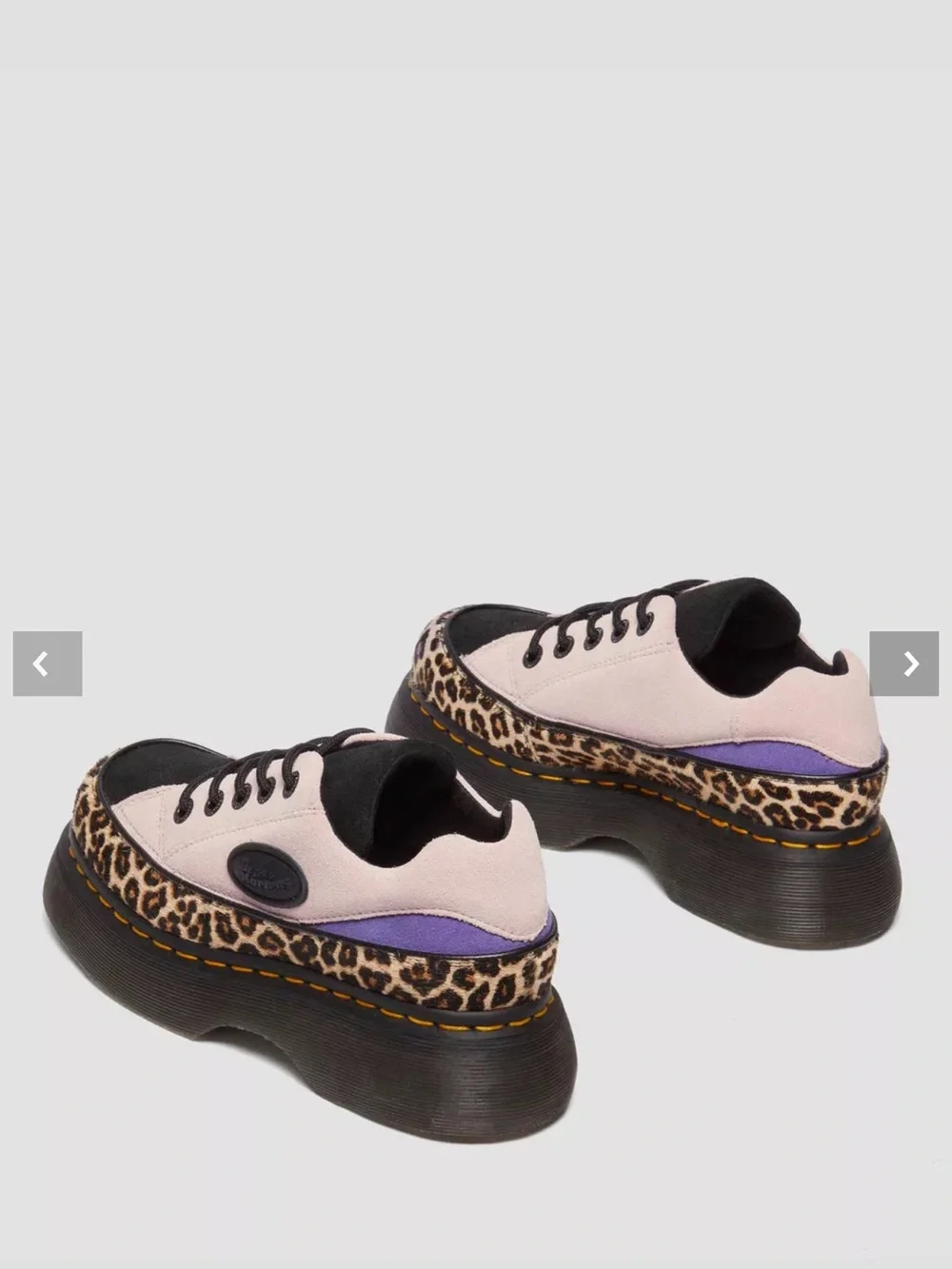 Dr Martens Buzz 5-Eye Leopard and Suede Shoes Ladies Size 7